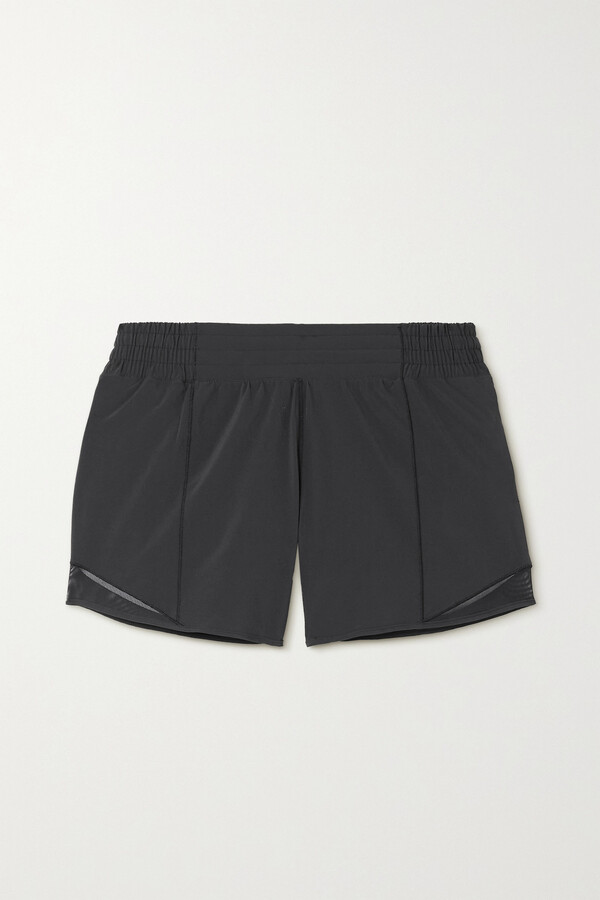 LULULEMON Hotty Hot low-rise mesh-paneled stretch recycled-Swift shorts -  2.5