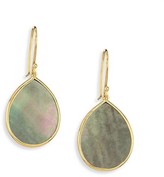 Thumbnail for your product : Ippolita Polished Rock Candy Black Shell & 18K Yellow Gold Mini Teardrop Earrings