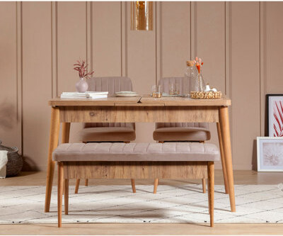 East Urban Home 4 - Person Butterfly Leaf Dining Set