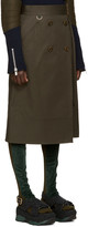 Thumbnail for your product : Sacai Green Trench Wrap Skirt