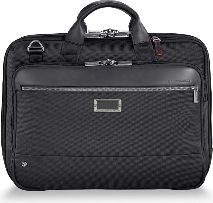 Briggs & Riley Slim Expandable Briefcase - Durable Ballistic Nylon With Laptop Compartment & Lifetime Repair Service