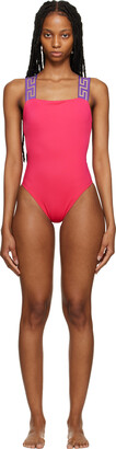 Versace Underwear Pink Greca One-Piece Swimsuit