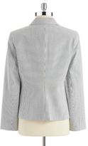 Thumbnail for your product : Jones New York Collection JONES NEW YORK Striped Two-Button Blazer