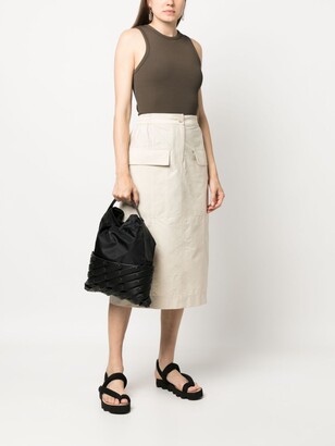 Issey Miyake Spiral Grid-36 tote bag - ShopStyle