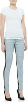 Thumbnail for your product : Rich and Skinny Split Denim/Coated Skinny Jeans, Frosted Indigo/Black