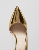 Thumbnail for your product : Office Shadow Gold Mirror Pumps