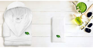 Asstd National Brand Linum Kids 100% Turkish Cotton Hooded Unisex TerryBathrobe And 1 Hand Towel -Turtle
