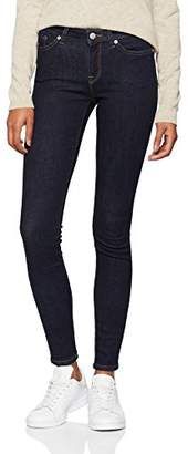 Selected Women's Slfida Mw Skinny Rinse Jeans Noos W (Dark Blue Denim Wash:Rinse), W28/L34 (Size: 28)