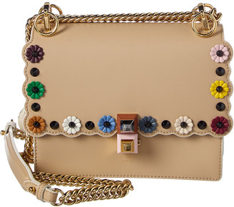 fendi kan i mini leather shoulder bag