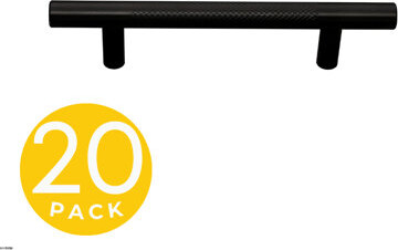 Sapphire Delta Series 3-3/4 in. (96 mm) Center-to-Center Modern Textured Cabinet Handle/Pull (20-Pack)