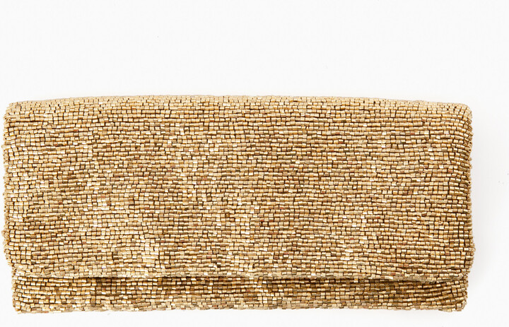 Pomander Place By Tuckernuck Gold Beaded Clutch - ShopStyle