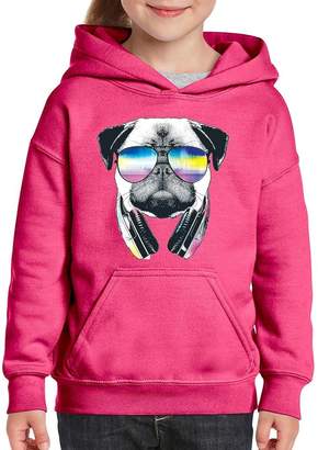 Blue Tees Pug Music Revision Fashion Music Hoodie For Girls - Boys Youth Kids