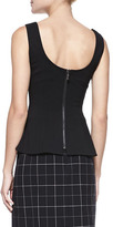 Thumbnail for your product : Nanette Lepore Campus Ruffle-Hem Leather/Ponte Top