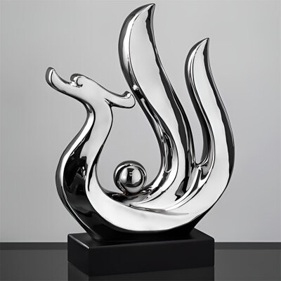 Everly Quinn Elegant Abstract Sculpture For Modern Home Entryway Living Room TV Cabinet Decor
