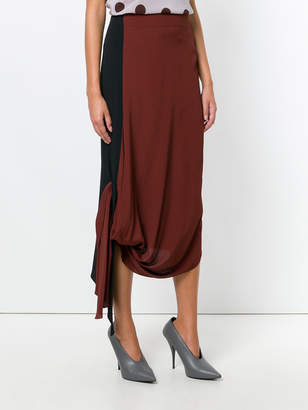 Marni asymmetric draped skirt