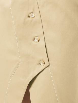 Bassike asymmetric button skirt