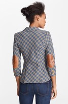 Thumbnail for your product : Smythe Leather Elbow Patch Check Linen Jacket