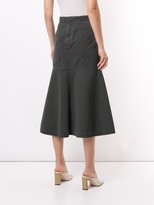 Thumbnail for your product : Tibi flared A-line denim skirt