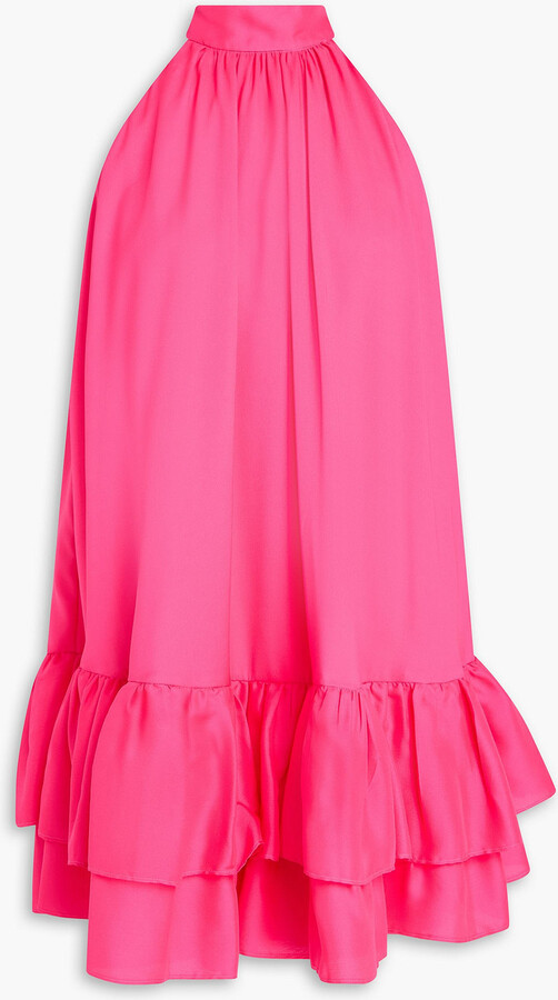 Erna ruffled cady mini dress