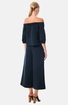 Thumbnail for your product : Tibi Satin Pleated Wide Leg Crop Pants