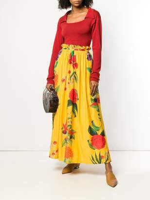 Carolina K. floral print maxi skirt