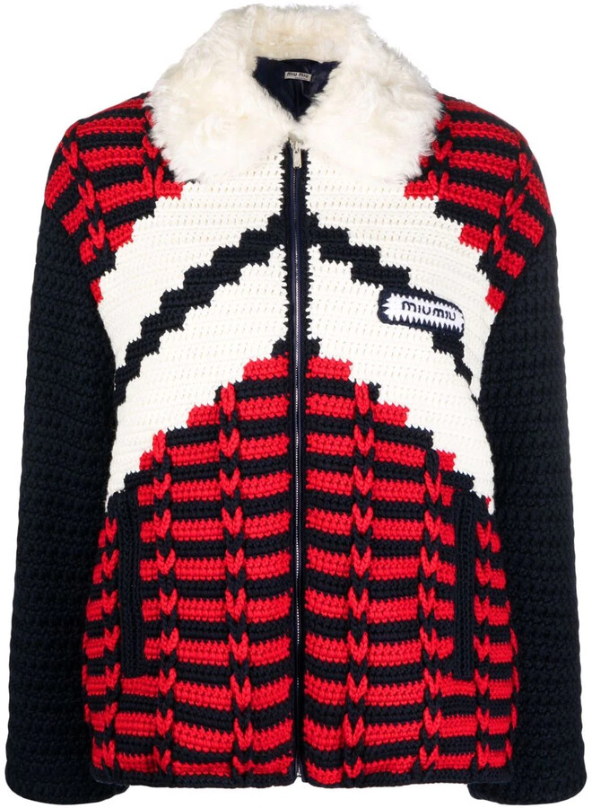 Miu Miu padded crochet jacket ShopStyle