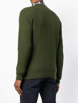 Closed ribbed knit sweater