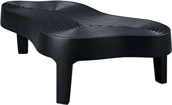 Wrought Studio 47.24''Fiberglass Clound Coffee Table For Living Room,Matte Black Relief Table Front Of The Sofa, Irregular Center Table For Apartment,No Need Assembl