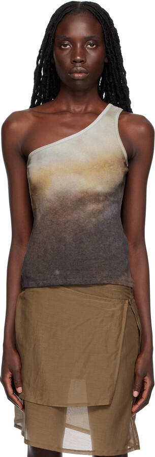 トップス palomawool CANETE TOP Paloma Wool Brown & Khaki Cañete Tank Top - ShopStyle