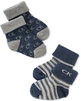 Calvin Klein 2-Pk. Ankle Socks Set, Baby Boys (0-24 months)