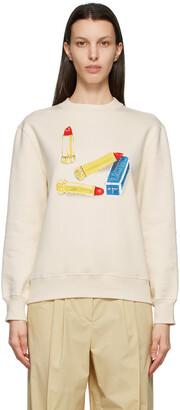 Lanvin Off-White Scented Lipstick Sweatshirt