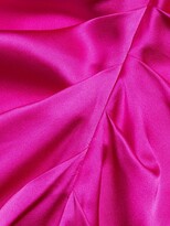 Thumbnail for your product : Amanda Uprichard Elektra Gathered Silk Halter Gown