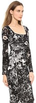 Thumbnail for your product : Jean Paul Gaultier Flocked Sheath Dress