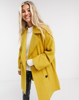 Thumbnail for your product : NATIVE YOUTH double breasted coat in mustard