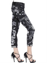 Thumbnail for your product : DSQUARED2 Cool Girl Printed Destroyed Denim Jeans