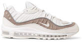Thumbnail for your product : Nike Air Max 98 SE Mesh, Snake-Effect Leather and Suede Sneakers