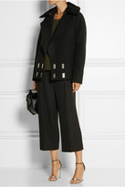 Thumbnail for your product : Jason Wu Shearling-trimmed wool-faille peacoat