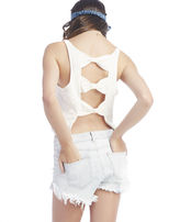 Thumbnail for your product : Wet Seal Bow Back Crop Tank