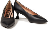 Thumbnail for your product : Moschino Logo-appliquéd Leather Pumps