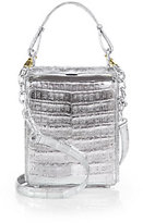 Thumbnail for your product : Nancy Gonzalez Mini Metallic Crocodile Frame Shoulder Bag
