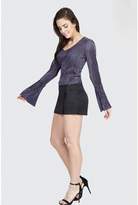 Thumbnail for your product : Select Fashion Fashion Womens Black Buckle Side Skort - size 6