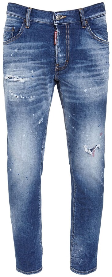 DSQUARED2 16cm Skater Cotton Denim Jeans - ShopStyle