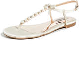 Thumbnail for your product : Badgley Mischka Honey Imitation Pearl T-Strap Sandals