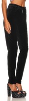 Thumbnail for your product : Alessandra Rich Velvet Skinny Trousers in Black