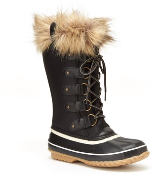 fur lined duck boots womens