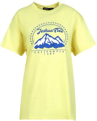 boohoo Mountain Slogan T-Shirt