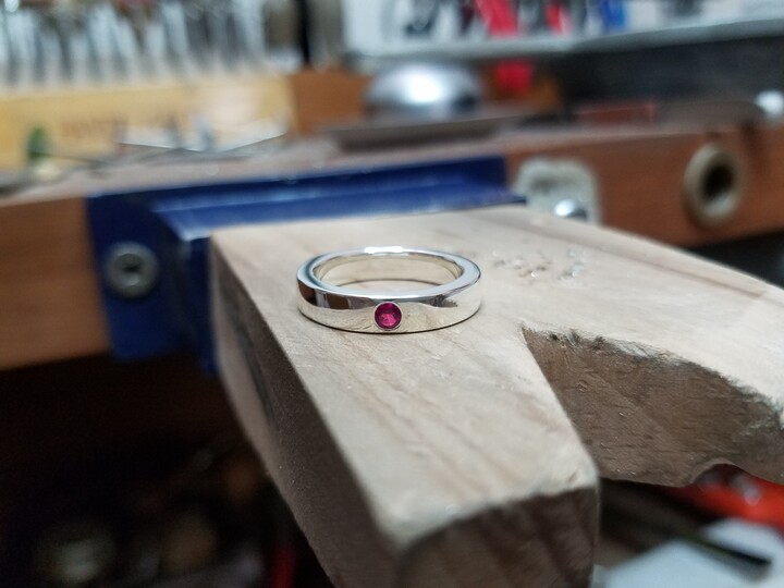 Etsy sterling Silver Ruby Band - Band Ring Wedding M