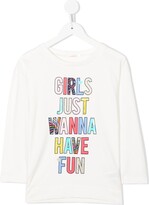 Thumbnail for your product : Billieblush slogan-print long-sleeve T-shirt