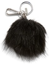 Thumbnail for your product : Women's Halogen Faux Fur Pom Bag Charm - Black