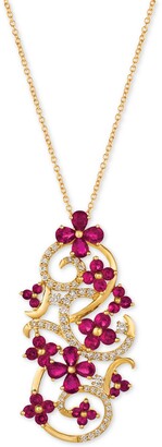 LeVian Passion Ruby (2-3/4 ct. t.w.) & Diamond (1/2 ct. t.w.) Pendant Necklace in 14k Gold